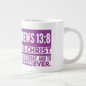 Hébreux 13:8 Jumbo Mug (Droite)