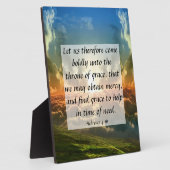 Hébreux 4:16 Plaque (Côté)