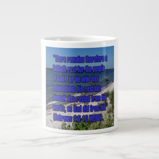 Hébreux 4:9-10 WEBU Mug (Devant)