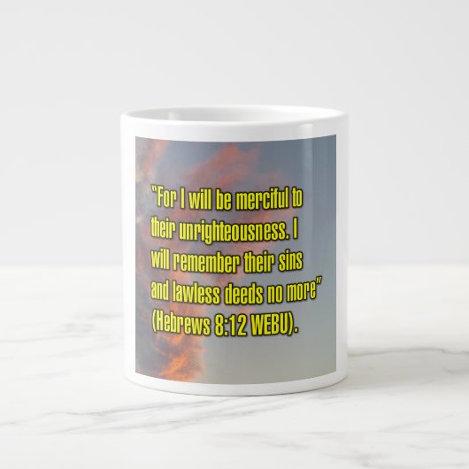 Hébreux 8:12 WEBU Mug (Devant)