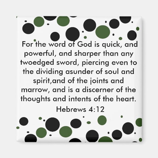 Hébreux aimant 4:12 (Devant)