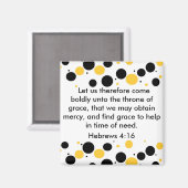 Hébreux aimant 4:16 (Recto/Verso)