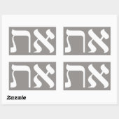 Hebrew Aleph Tav Rechthoekige Sticker (Vel)