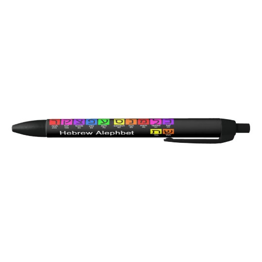 Hebrew Alephbet Zwarte Inkt Pen (Bodem)