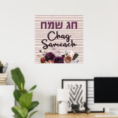 Hebrew Chag Sameach - Happy Jewish Feestdagen Poster (Thuiskantoor)