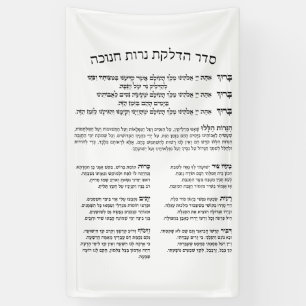 Hebrew Hadlakat Nerot Chanukah - Blessings Menorah Spandoek