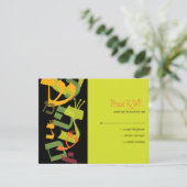 HEBREW LETTERS TREE Bar Mitzvah Reply Card RSVP Kaartje (Staand voorkant)