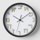 HEBREW NUMBERS WALL CLOCK (Voorkant)