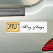 HEBREW Yeshua Jesus King of Kings Bumpersticker (Op auto)
