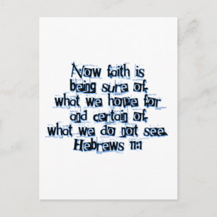 Hebrews 11:1 briefkaart