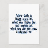 Hebrews 11:1 briefkaart (Voorkant)