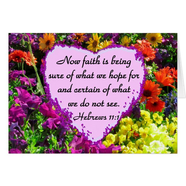 HÉBREWS 11:1 CONCEPTION FLORALE (Devant horizontal)