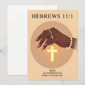 Hebrews 11:1 Faith Confidence Scripture Art Feestdagenkaart (Voorkant / Achterkant)