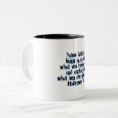 Hebrews 11:1 tweekleurige koffiemok (Voorkant links)