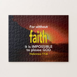HEBREWS 11:6 zonder geloof Christelijk Legpuzzel