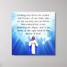 Hebrews 12:2 canvas afdruk