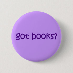 Hebt u boeken? Paars Ronde Button 5,7 Cm