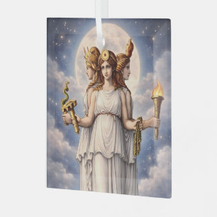 Hecate Drievoudige Godin Hemelse Maan Kunst – myth Glas Ornament