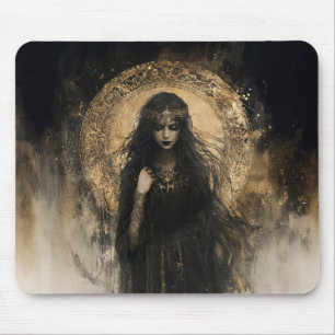 Hecate Godin van Hekserij Drievoudige Maan Godin 4 Muismat