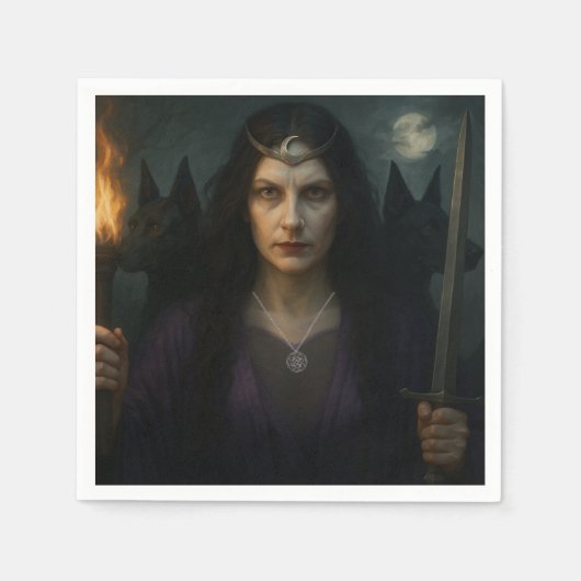 Hecate, godin van het kruispunt servet (Voorkant)