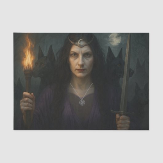 Hecate, godin van het kruispunt tissuepapier (Voorkant)