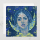 Hecate, Moon Goddess Pastel die Fantasy Art schild (Voorkant / Achterkant)