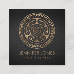 Hecate Wheel Black en Gold Vierkante Visitekaartje