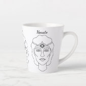 Hecate Wiccan Goddess of Witchcraft and Magic Latte Mok (Rechts)