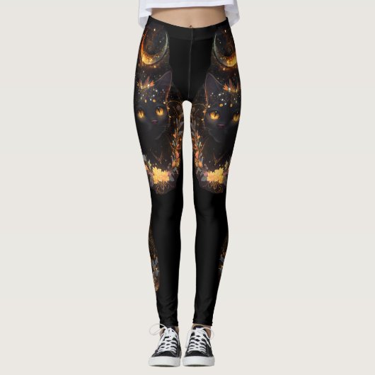 Hecate's Cat Leggings - mignonne (Devant)