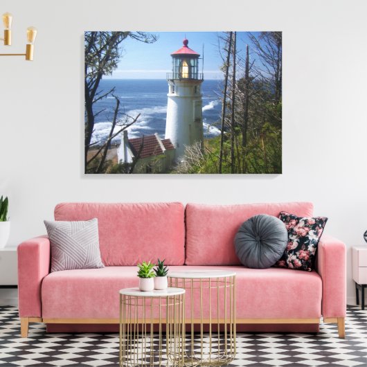 Heceta Head Lighthouse Canvas Afdruk (Insitu (Woonkamer))