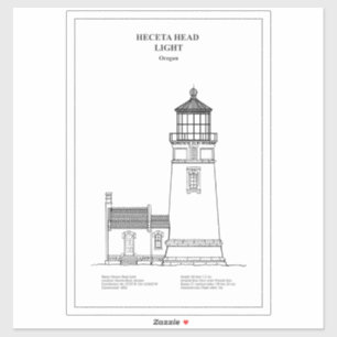 Heceta Head Lighthouse - Oregon - NL Sticker