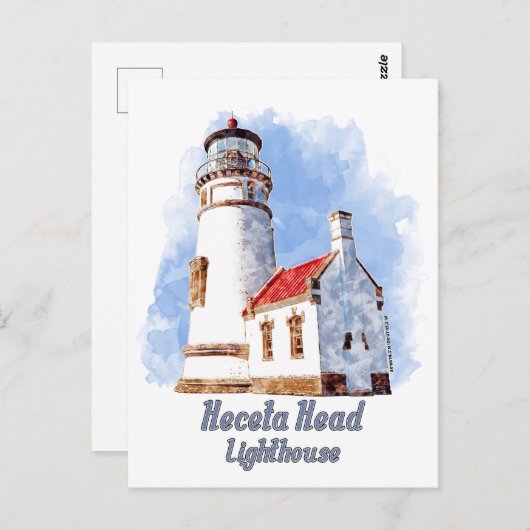 Heceta Head Lighthouse Waterverf - Eindhoven Briefkaart (Voorkant / Achterkant)