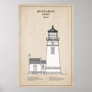 Heceta Head vuurtoren - Oregon - SBD Poster