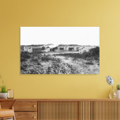 Heceta-strand scène in Oregon-foto Canvas Afdruk (Insitu (Woonkamer))