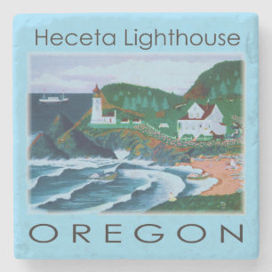 Heceta-vuurtoren Stenen Onderzetter