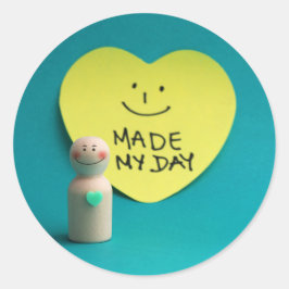 Hecho el día ronde sticker