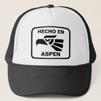 Hecho en Aspen personalizado aangepast op maat Trucker Pet