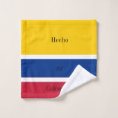 Hecho en Colombia Flag Bad Handdoek (Wasdoekje)