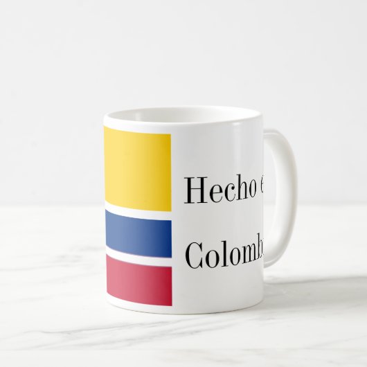 Hecho en Colombia Flag Koffiemok (Voorkant rechts)