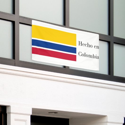 Hecho en Colombia Flag Spandoek (Buitenkant Gebouw)