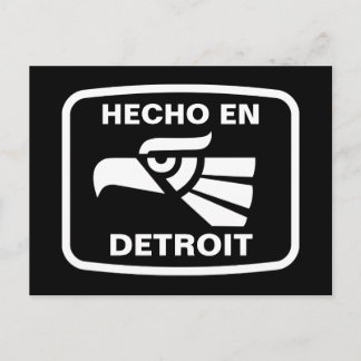 Hecho en Detroit personalizado aangepast op maat Briefkaart