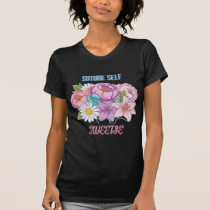 “Hecht Zelf, Schatje” Grappige Verpleegster-Donker T-shirt