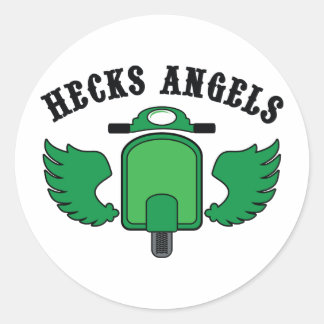 Heck's Angels Ronde Sticker