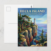 Hecla Island Canada -> Het eiland Hecla Canada Briefkaart (Voorkant / Achterkant)