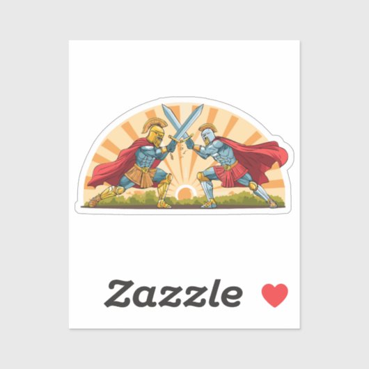 Hector and Achilles Sticker (Vel)