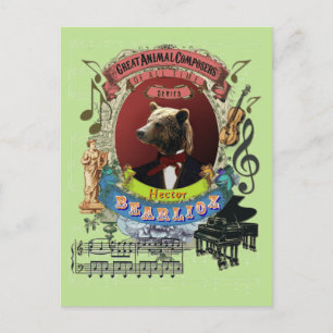 Hector Bearlioz Beer Animal Composer Berlioz Briefkaart
