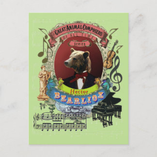 Hector Bearlioz Beer Animal Composer Berlioz Briefkaart