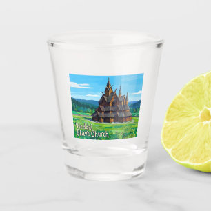 Heddal Staafkerk Noorwegen Shot Glas