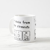 Heddy nom de table périodique mug (Devant gauche)