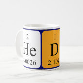 Heddy nom de table périodique mug (Devant gauche)